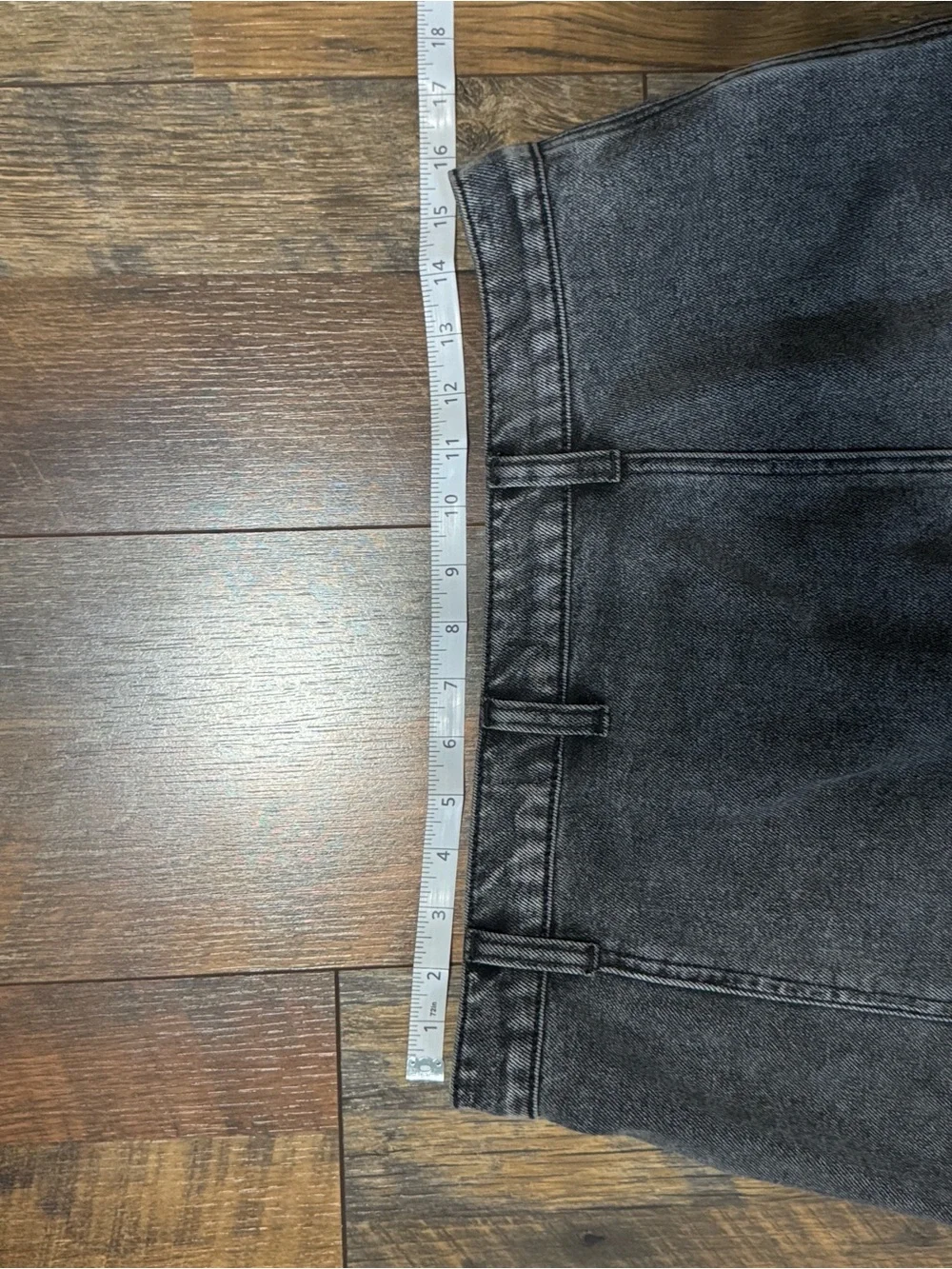 Free People We the Free Parker Wrap denim jean skirt Black Raw Hem Womens 31 12